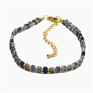 Blue Dalmatian Jasper Bracelets Adjustable, approx 5mm, 17-22cm length