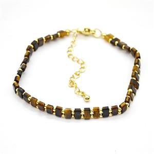 Tiger Eye Stone Bracelets Adjustable, approx 5mm, 17-22cm length