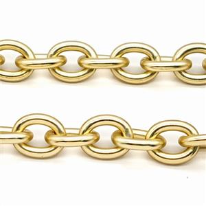 Aluminium Chain Duck Matte Gold, approx 13-18mm