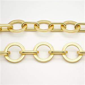 Aluminium Chain Duck Matte Gold, approx 10-20mm, 22mm