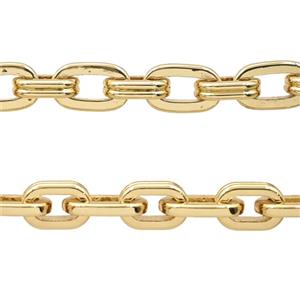 Alloy Chain Gold Plated, approx 7-11mm, 8-13mm