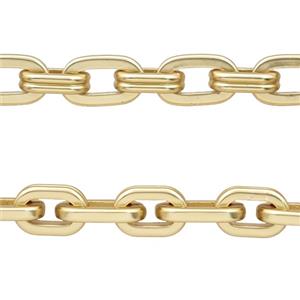 Alloy Chain Matte Gold, approx 7-11mm, 8-13mm