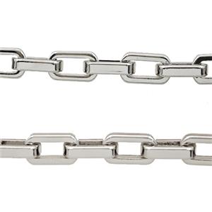 Alloy Chain Platinum Plated, approx 8.5-15mm