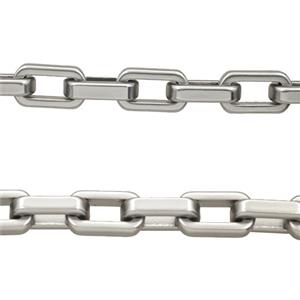 Alloy Chain Matte Silver, approx 8.5-15mm