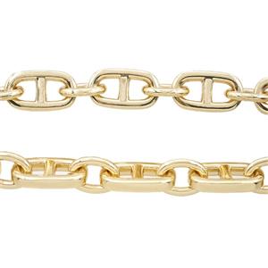 Alloy Chain Gold Plated, approx 11-15mm, 12.5-22mm