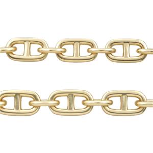 Alloy Chain Matte Gold, approx 11-15mm, 12.5-22mm