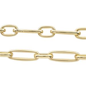 Alloy Chain Gold Plated, approx 10-15mm, 9-25mm