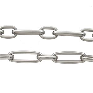 Alloy Chain Matte Silver, approx 10-15mm, 9-25mm