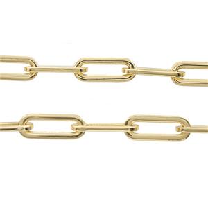 Alloy Paperclip Chain Gold Plated, approx 9-23mm