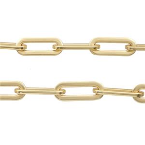 Alloy Paperclip Chain Matte Gold, approx 9-23mm
