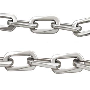 Alloy Chain Matte Silver, approx 14-25mm