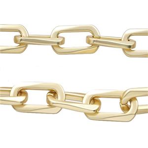 Alloy Chain Matte Gold, approx 14-25mm