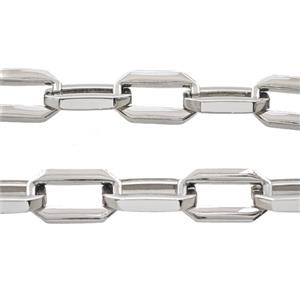 Alloy Chain Platinum Plated, approx 13-22mm