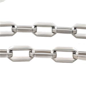 Alloy Chain Matte Silver, approx 13-22mm
