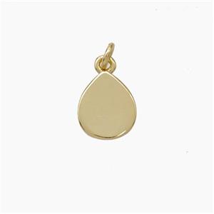 Copper Teardrop Pendant Gold Plated, approx 8-9mm