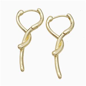 Copper Hoop Earrings Gold Plated, approx 15-36mm