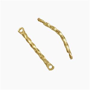 Copper Stick Connector Gold Plated, approx 16mm