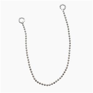 copper Ball Wire Earrings Platinum Plated, approx 95mm length