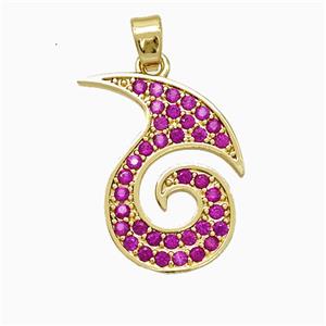 Copper Totem Symbols Pendant Pave Zirconia Gold Plated, approx 15-20mm