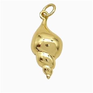Copper Nautilus Shell Pendant Gold Plated, approx 10-20mm