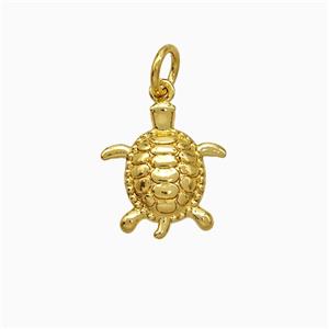 Copper Tortoise Pendant Gold Plated, approx 12-13mm