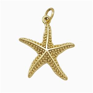 Copper Starfish Pendant Gold Plated, approx 20mm
