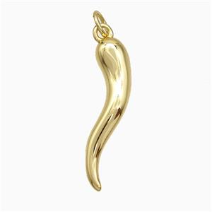 Copper Chilli Pendant Gold Plated, approx 4-25mm