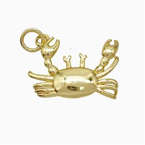 Copper Crab Pendant Gold Plated, approx 13-18mm