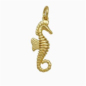 Copper Seahorse Pendant Gold Plated, approx 7-18mm
