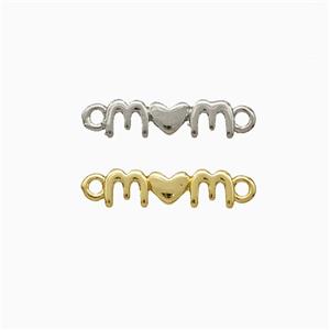 Copper Mom Connector Heart Mix, approx 4-13mm