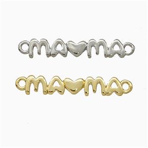 Copper Mama Connector Heart Mixed, approx 4-20mm