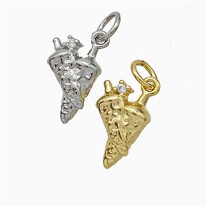 Ice Cream Cone Charms Copper Pendant Hammered Mixed, approx 8-12mm