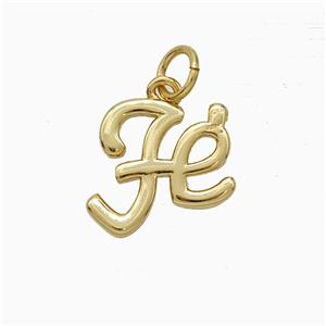 Copper Fe Pendant Gold Plated, approx 12-13mm