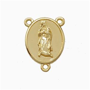 Copper Jesus Pendant 3loops Gold Plated, approx 12-15mm