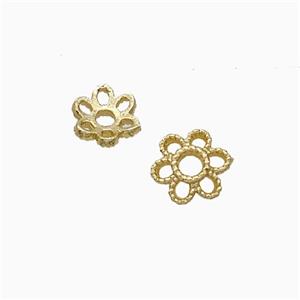 Copper Beadcap Gold Plated, approx 6mm