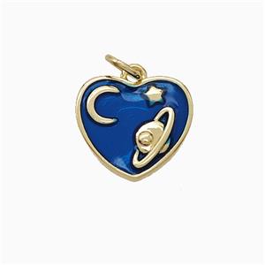 Enamel Copper Pendant, Gold Plated, approx 12-13mm