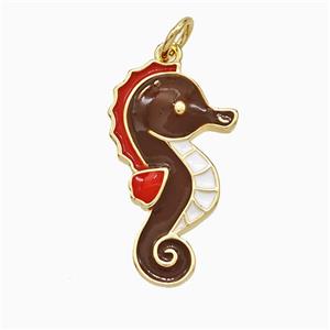 Copper Starfish Pendant Multicolor Enamel Gold Plated, approx 13-22mm