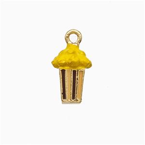 Copper Earring pave zircon, Gold Plated, approx 8-12mm