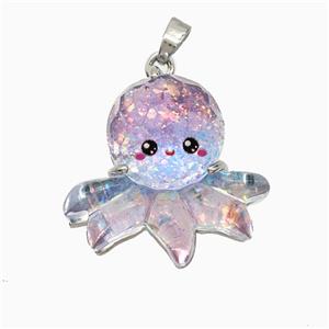 Acrylic Jellyfish Pendant, approx 23mm