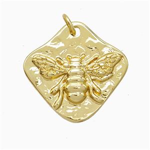 Copper Honeybee Pendnat Gold Plated, approx 21mm