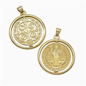 Jesus Charms Copper Pendant CSPB Gold Plated, approx 25mm