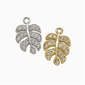 Copper Pendant Pave Zircon, Gold Plated, approx 10-12mm
