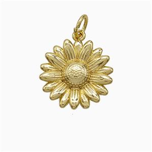 Copper Pendant, Gold Plated, approx 15mm