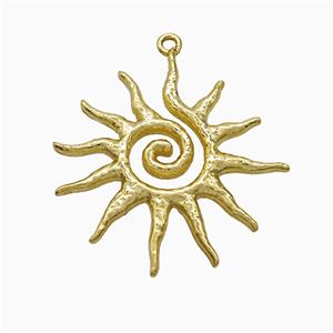 Copper Pendant, Gold Plated, approx 27mm
