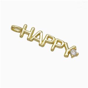 Copper Pendant Pave Zircon, Gold Plated, approx 6-30mm