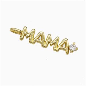 Copper Pendant Pave Zircon, Gold Plated, approx 6-30mm