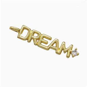Copper Pendant Pave Zircon, Gold Plated, approx 6-30mm