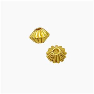Zinc Alloy Bicone Spacer Beads Gold Plated, approx 5mm