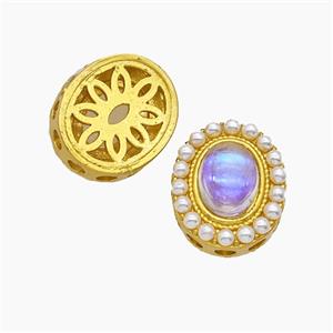 Copper Bead, Gold Plated, approx 11.5-14mm