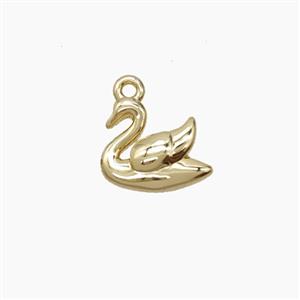 Copper Duck Pendant Gold Plated, approx 10mm